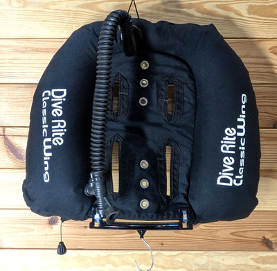 Dive Rite Classic Doubles Tank Wing Scuba BC BCD 60 Pfund Tragfähigkeit Schwarz