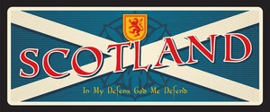 Scotland in my defens god me defend Scottish Flag Self Adhesive Sticker