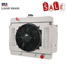 4 Row Radiator Shroud Fan For 1969-70 Chevy Impala Bel Air Caprice Biscayne 