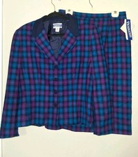 Vintage Pendleton Suit Women  s 12/14 plaid wool suit skirt blazer sz 14