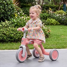 Toddler Tricycle,Kids Tricycle Auxiliary Balance Bike for 2-4 Year Old Boy Girl