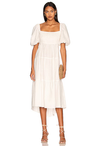 MINKPINK Azalea Midi Dress in Ivory S NWT $139