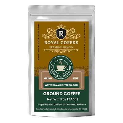 Royal Chocolate Hazelnut Freshly Roasted Flavored Coffee, (Chocolate Hazelnut) (