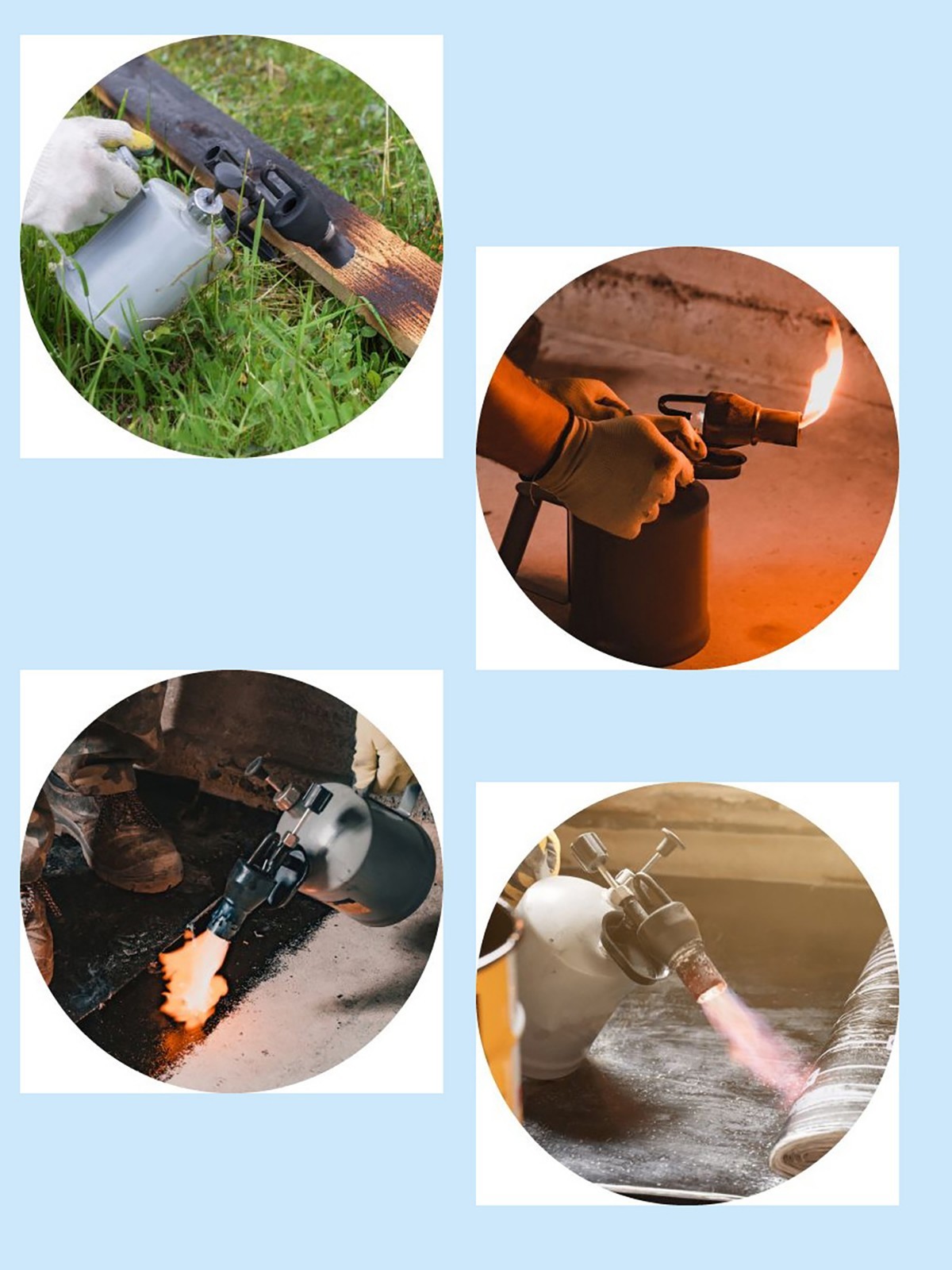 GAS BLOW TORCH BLOWLAMP BLOWPIPE 2 L / 0.53 GAL FUEL TANK PETROL BENZIN