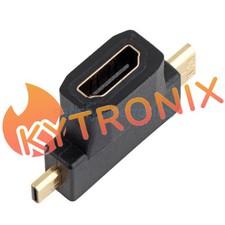 1PCS 3 in 1 HDMI Female to Mini HDMI Male  Micro HDMI Male Adapter Connector
