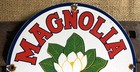 VINTAGE MAGNOLIA GASOLINE PORCELAIN SIGN GAS STATION PUMP MOTOR OIL SERVICE — photo 4