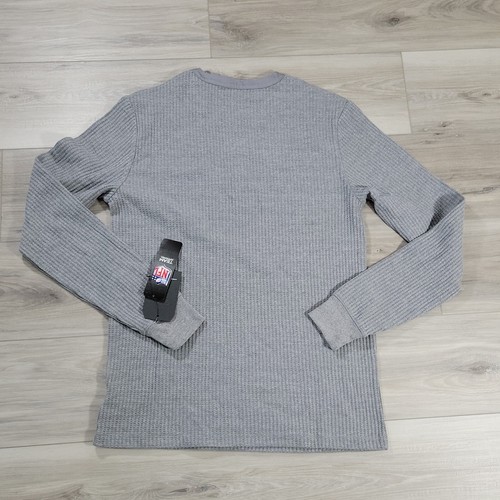 Minnesota Vikings T-Shirt Men's Medium Heathered Gray Thermal Henley L/S - Picture 11 of 11
