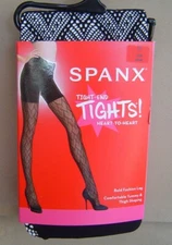 NWT $42 SPANX Size C HEART-TO-HEART TIGHT-END SHAPING TIGHTS Very Black 20237R