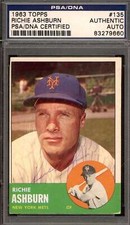 Richie Ashburn Cards, Rookie Card and Autographed Memorabilia Guide 19