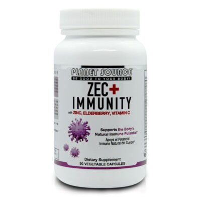Planet Source - ZEC+ IMMUNITY I Zinc I Quercetin I NAC I Elderberry I VIT C & D3