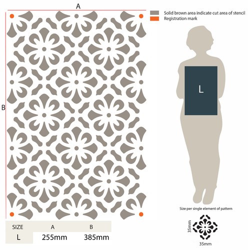 Floral Stencil Trellis Pattern Paint Wall Furniture CAKE Reusable Crafts TE441 - Picture 16 of 22
