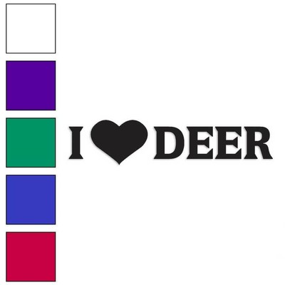 I Heart Love Deer Hunting Decal Sticker Choose Color Size #2294