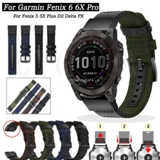 Nylon Quick Fit Watch Band Strap For Garmin Fenix 7X 7 6 6X 5 5X 3 HR 22/26mm