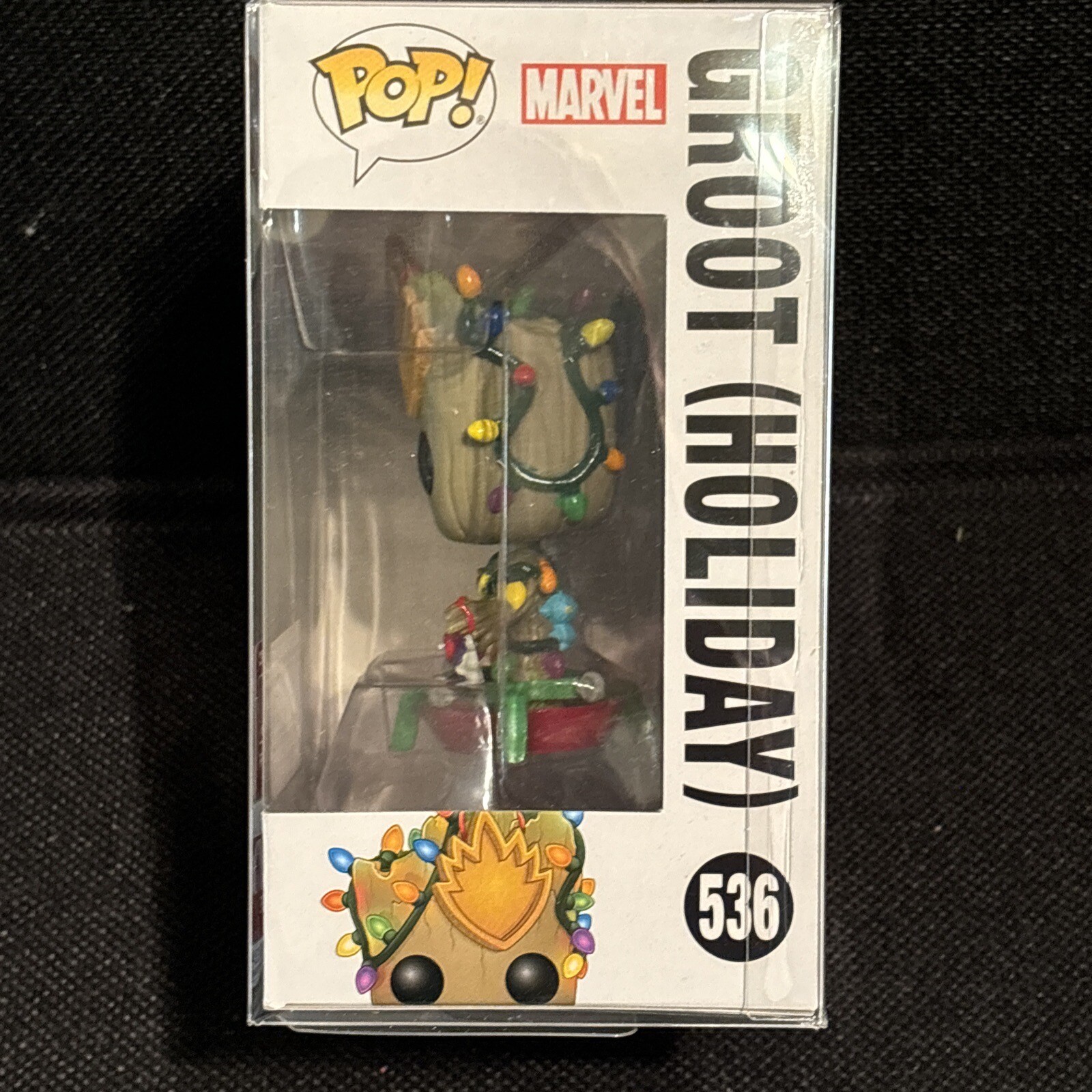 Funko Pop! Marvel: Holiday Groot #536 Collector Corps Figure Light Wear
