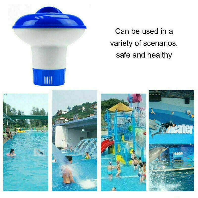 100x Pool Cleaning Tablets&Floating Chlorine Chemical Dispenser Hot Tub