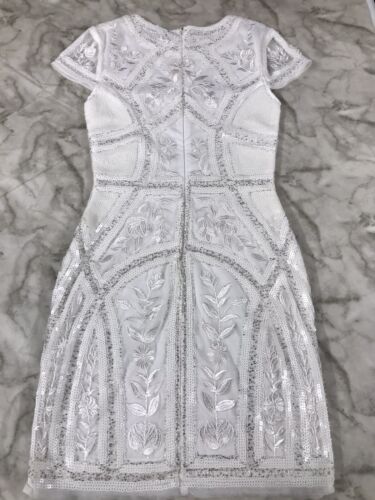 NWOT Lulus Spread Your Shine White Sequin Embroidered Bodycon Dress SZ XS Party - Picture 6 of 9