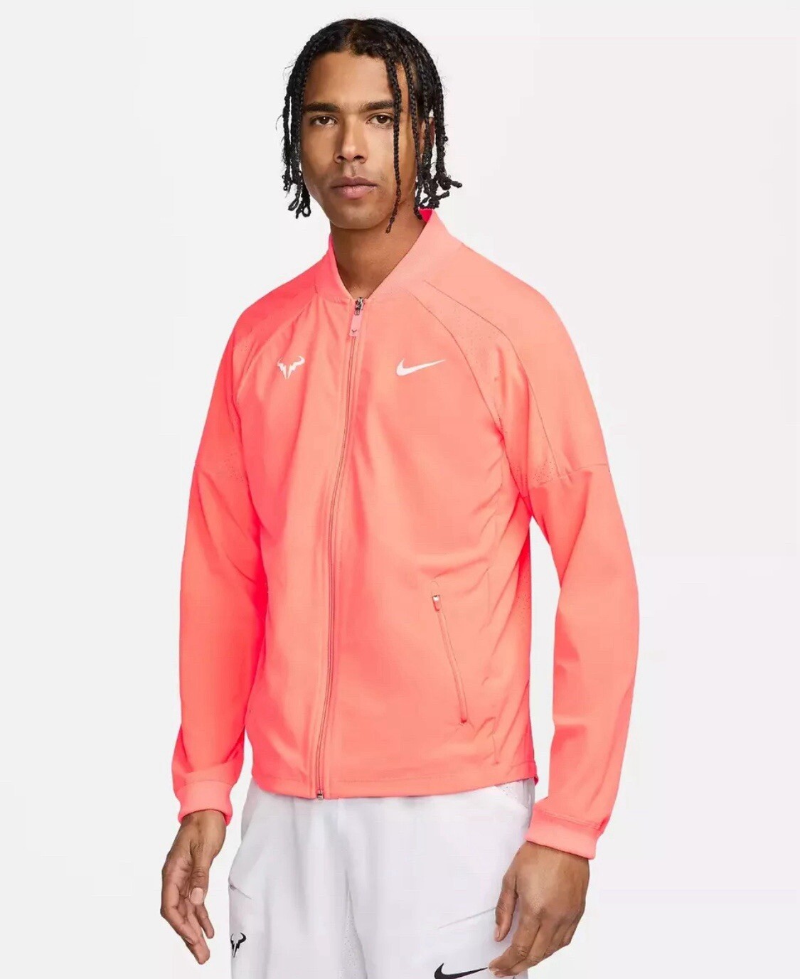 Nike Dri-Fit Rafa Nadal Tennis Jacket Bright Mango DV2885-854 Men’s Size 2XL XXL