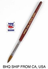 Kolinsky Acrylic Nail Brush Round Wood Handle 12