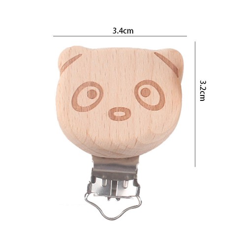 5pcs Wooden Clips DIY Dummy Chain Holder Accessories Bear Hearts Stars Elephants - Picture 22 of 29
