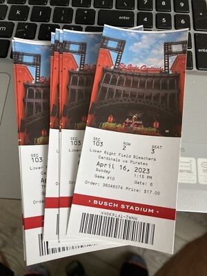 2023 ST LOUIS Cardinal ticket Jordan Walker Adam Wainwright final 5/3 season
