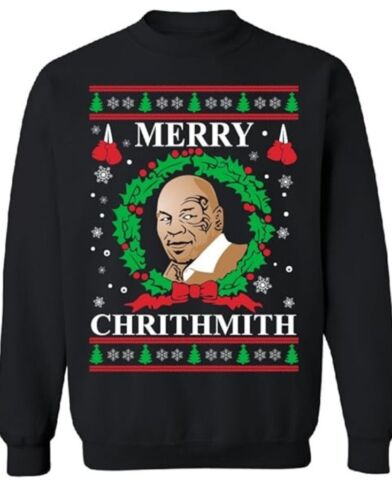 Mike Tyson Funny "Merry Chrithmith" Ugly Christma… - image 1