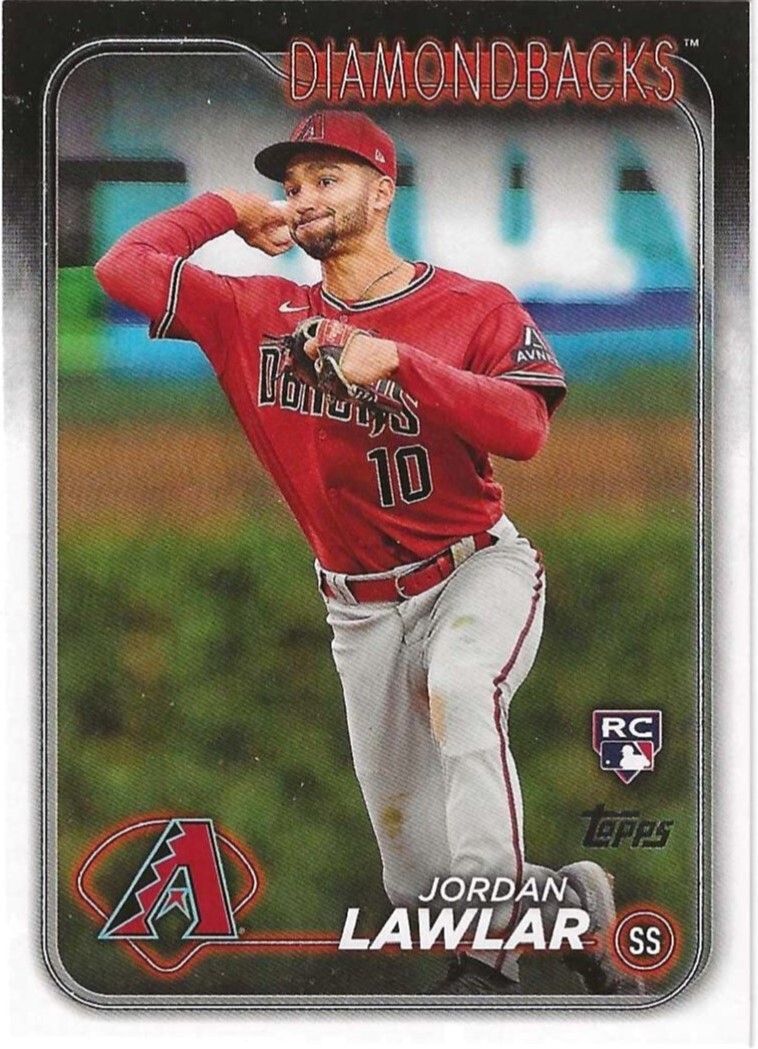 2024 Topps Baseball - #451 - JORDAN LAWLAR - ROOKIE