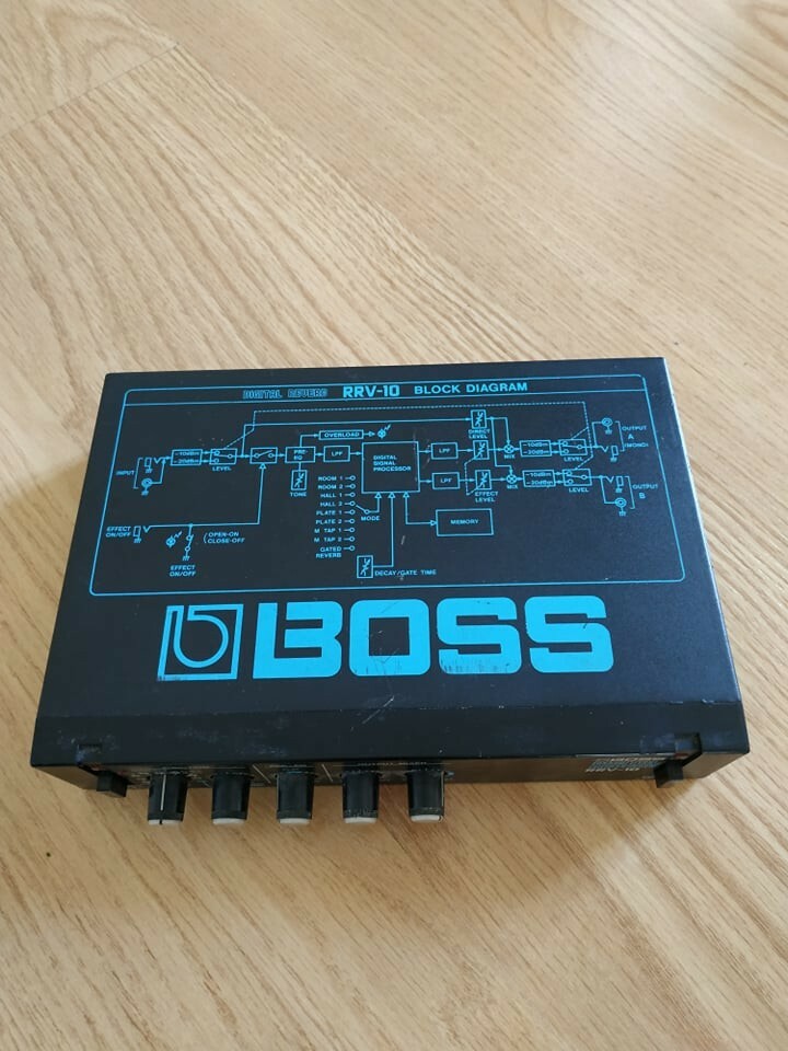 RRV-10 Boss 1980s Micro Rack Series Digital Reverb Guitar