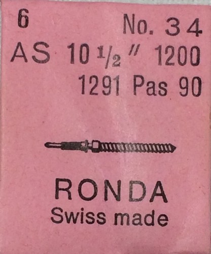 NOS New [ 1X = 1 Stem ] As 1130 Pas 120 13 Ronda 552 Winding
