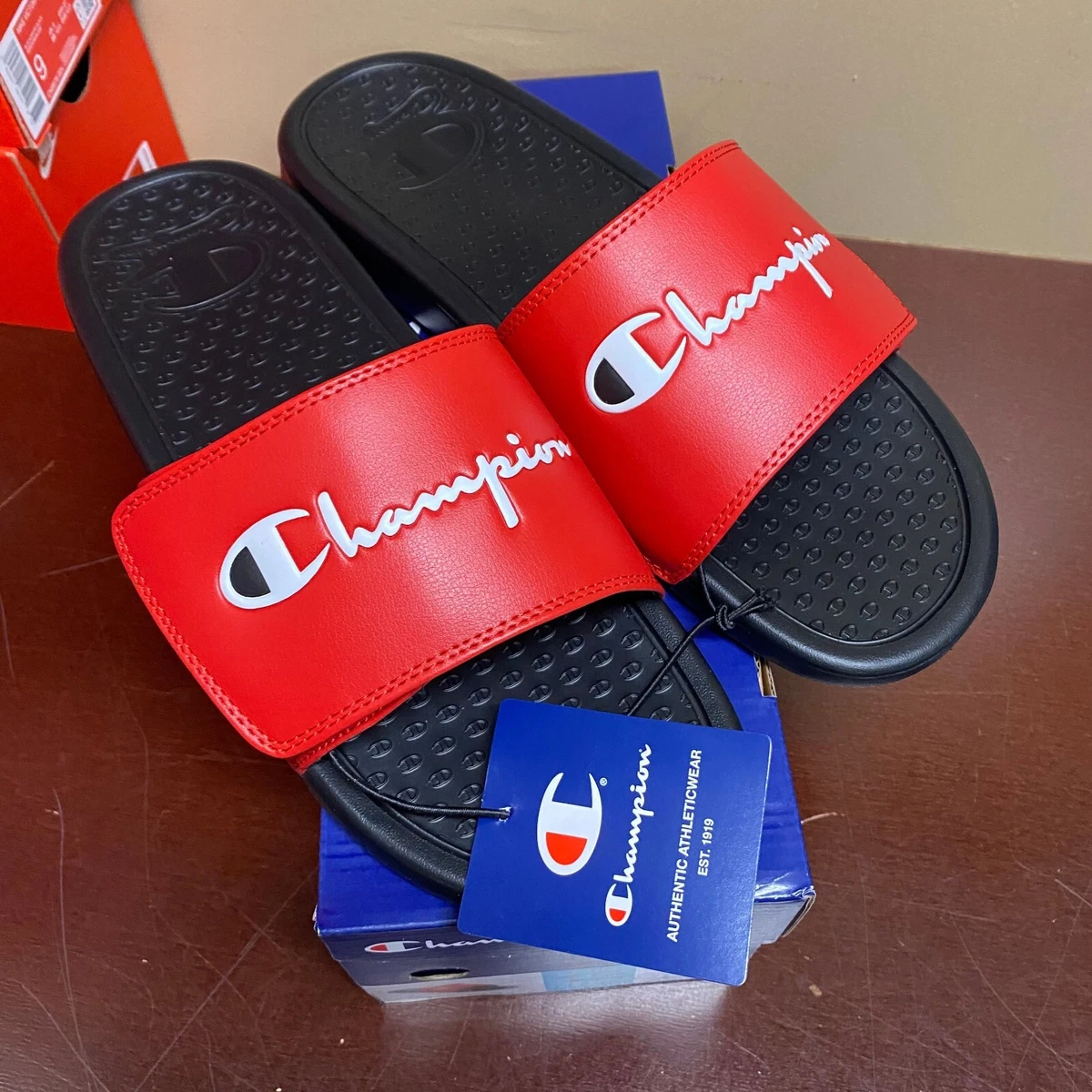 Sandal slip on champion sale