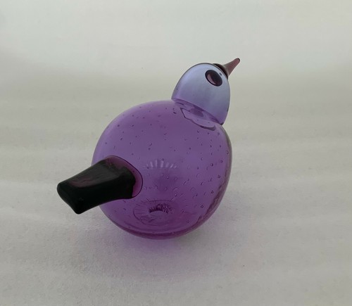 Iittala Oiva Toikka Annual Bird Birds 2021 Kesuri Amethyst 217x115 mm NEW - Picture 6 of 11