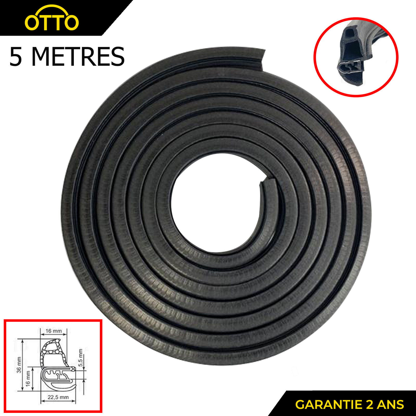 Joint de portière avant d'origine EPDM flexible pour Astra G H et Peugeot 308
