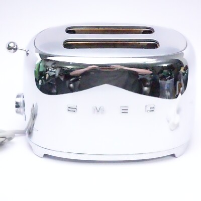 ISSUE* SMEG TSF01SSUS 2-Slice 50s Retro Style Aesthetic Wide-Slot Toaster Chrome