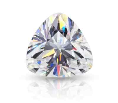1.10 Ct Natural White Diamond Trillion Cut 7mm VVS1 D Grade Certified F80