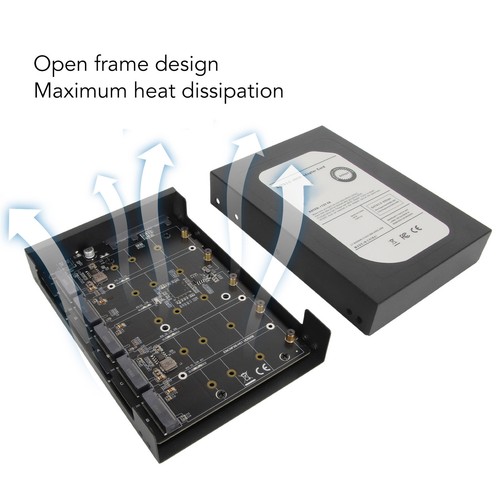 5 Port M.2 SSD To 3.5inch SATA3.0 Adapter 6Gbps JBOD Enclosure Adapter For - Picture 2 of 22