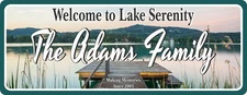 Personalized Boat Dock Sign, Family Name Welcome to the Lake House Sign