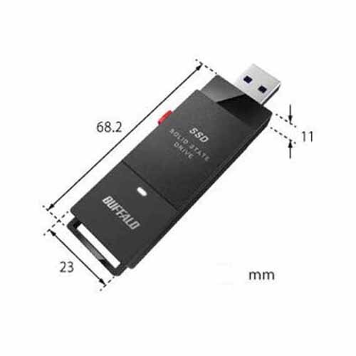 BUFFALO Stick-type SSD 500GB Black SSD-PUT500U3-BKC|Japan Express