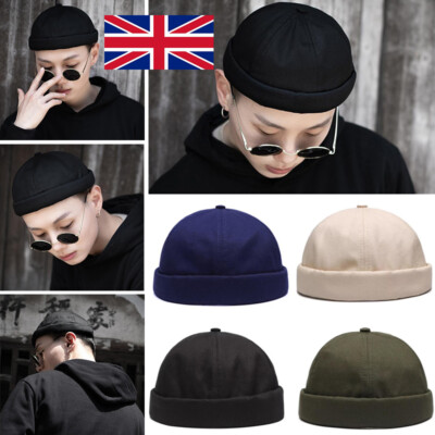 Men Docker Cap Skullcap Retro Sailor Cap Beanie Ha... - Grandado - Foto 4