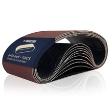 10 Pcs 6 x 48 Inch Assorted Aluminum Oxide Sanding Belt,80/120/150/240/400 Grit