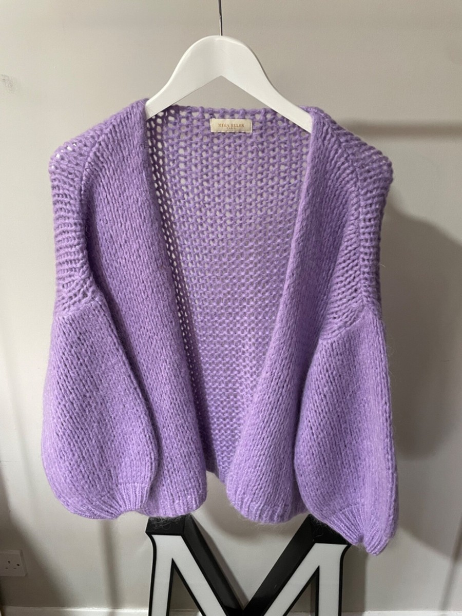 MIKA ELLES PARIS Cardigan Lilac Size Small/Medium UK