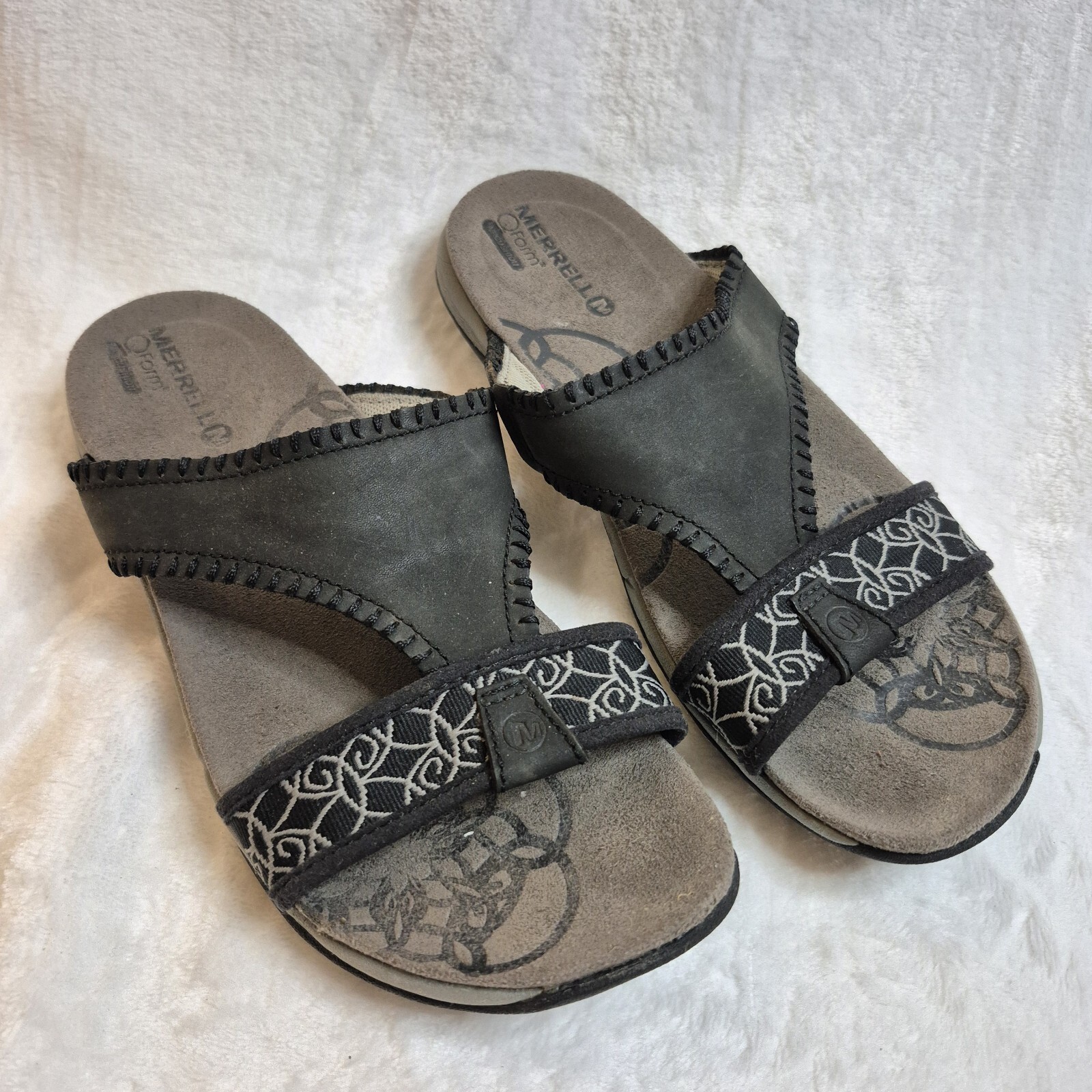 Sandali donna Merrell Q Form 7 neri ammortizzati slip on comodi scamosciati geo