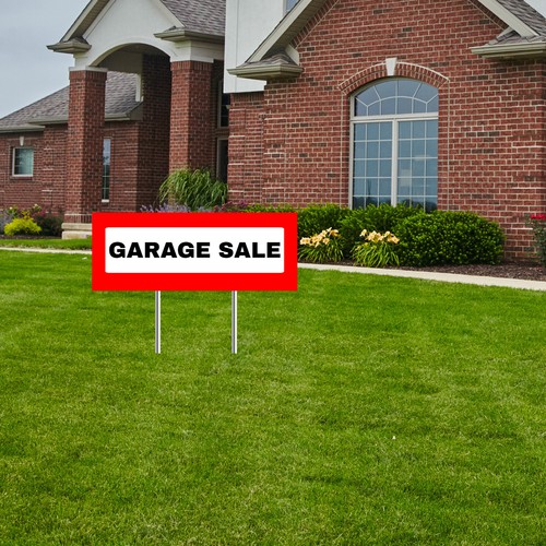 16x6" GARAGE SALE SET Writeable Reusable Arrow Sign w/Stakes -SET OF 4 - USA - Picture 15 of 21