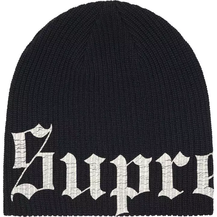 Bonnet noir imprimé ancien anglais Supreme