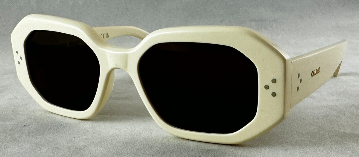 CELINE PARIS CL40255I CL 40255I 25E 52-18-135 White Black  display picture 3
