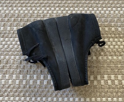 CLARKS Clark's Originals Wallabee Boots Booties Black Suede