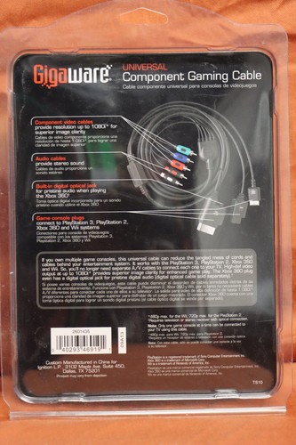 Gigaware Universal Component Gaming Cable 26-465 Xbox 360,Wii and PS2/PS3. C720 - Picture 8 of 8