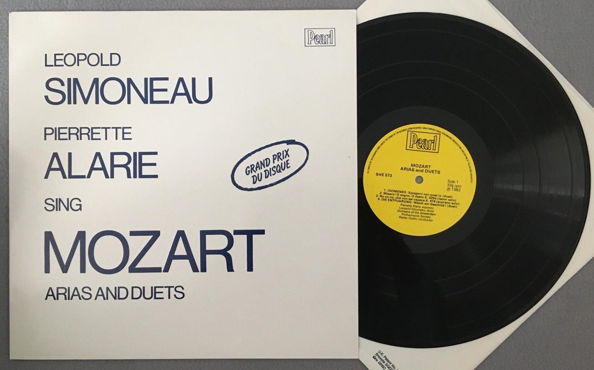 M127 Mozart Arias & Duets Simoneau Alarie Pearl SHE 573