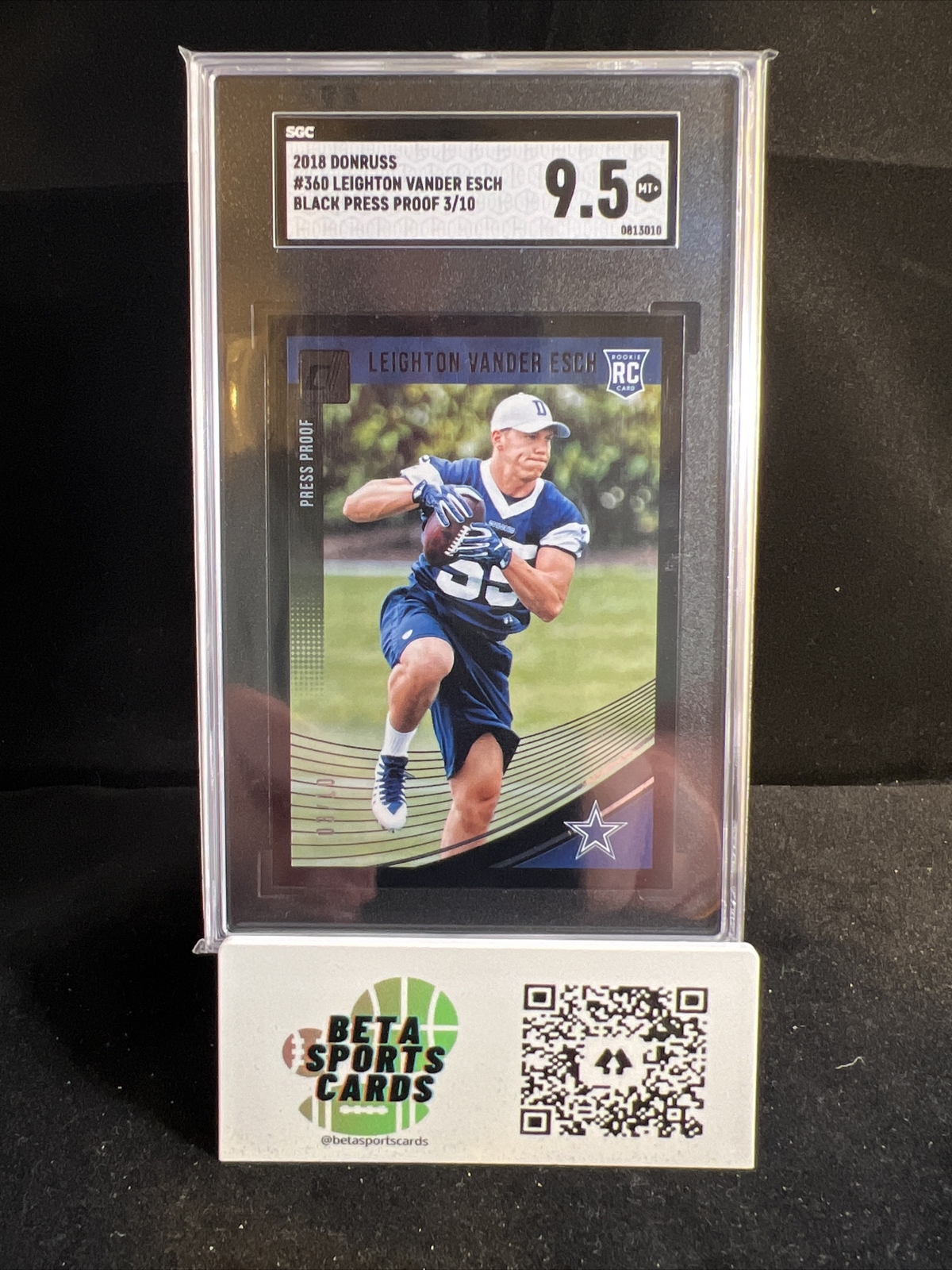 Leighton Vander Esch Panini Donruss #360 Gold Press Proof