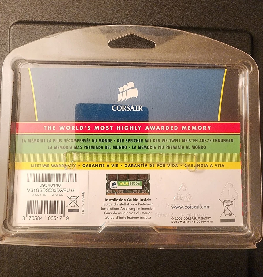 Corsair Memory 1GB DDR2 - 533MHz - PC2-4200 - Computer / Notebook Memory  - Image 2 of 2