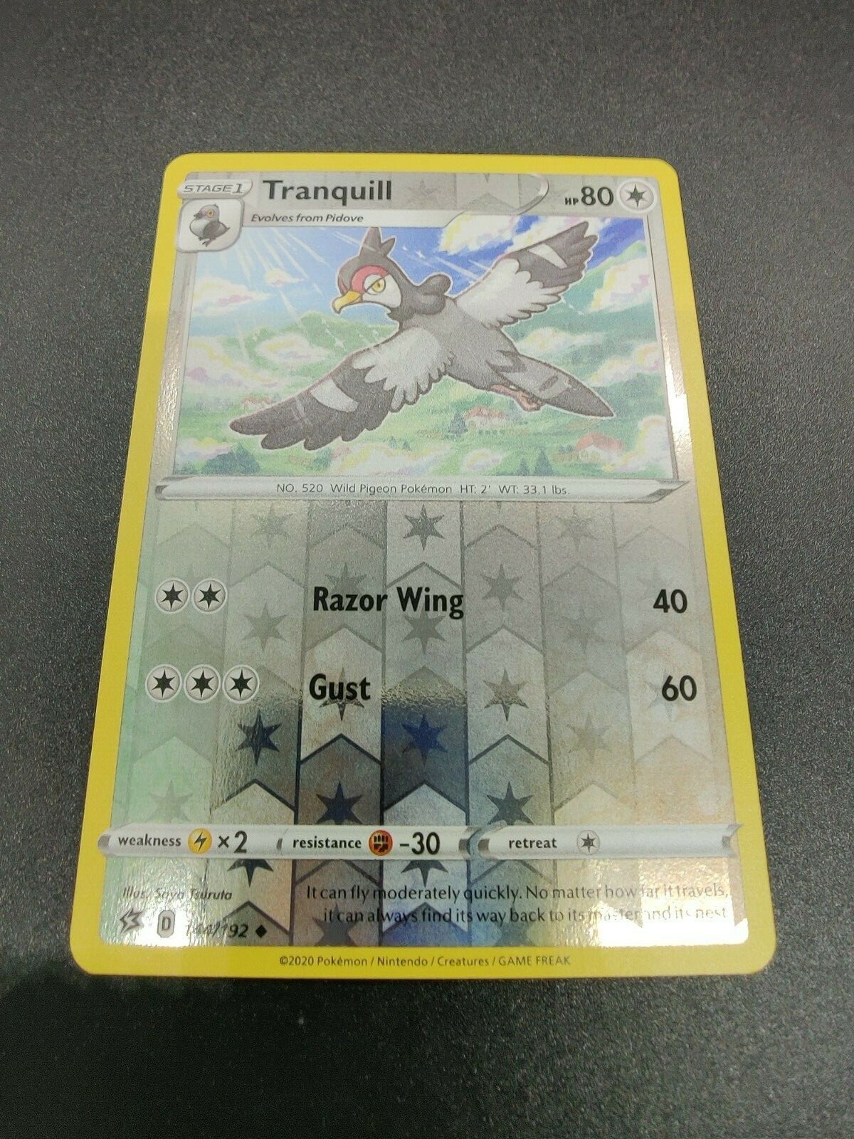 Tranquill | Reverse Holo | MINT | Rebel Clash 144/192 | Uncommon | Pokemon