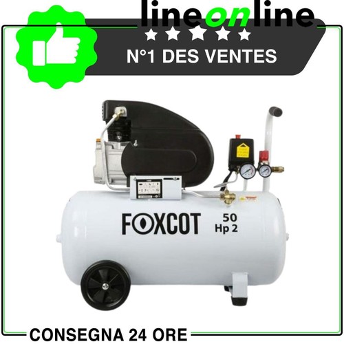 Compressore ad aria 50 litri Foxcot FL50 8 bar 2,0 Hp - Foto 2 di 10